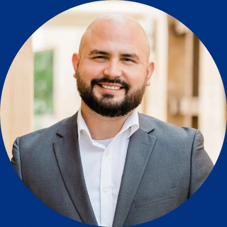 Blue Minimalist Professional Instagram Profile Picture