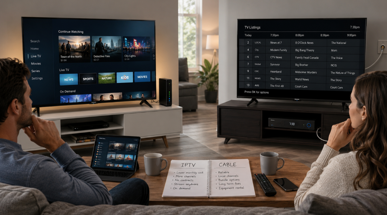 IPTV vs Cable in Canada: Cost, Features and Flexibility Compared
